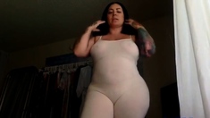 Curvy Bitch Shows Her Jumpsuits