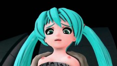 hatsune Miku gets stuffed by a big dick monster in a 3D hentai film
