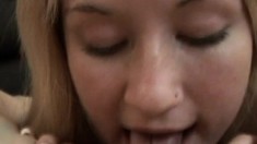 Brianna and Amber in POV close up eating and toying their wet slits
