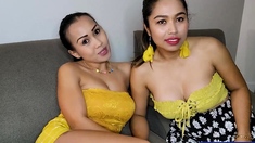 Big boobs Thai lesbians lick and toying