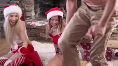 It is Christmas time with two hot teens