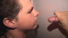 Kinky Boy Cypher Blows As Many Hard Dicks As He Can At The Gloryhole