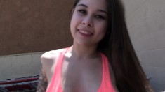 Delightful girl with marvelous tits and ass goes crazy for a big dick