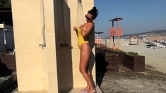 Naughty Exhibitionist Lada - Swimsuit Bikini Flash On