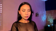 Petite and pretty face big natural tits asian babe