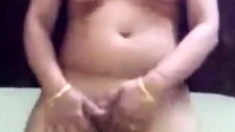 My sexy Indian wife stripping nude and fingering