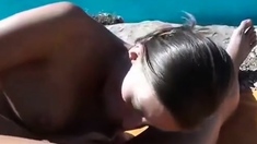 Anal Sex With A Hot Horny Cum Eating Girl Near The Water